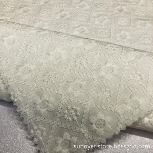 White Embroidery Fabric -027